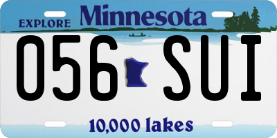 MN license plate 056SUI