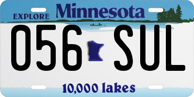 MN license plate 056SUL