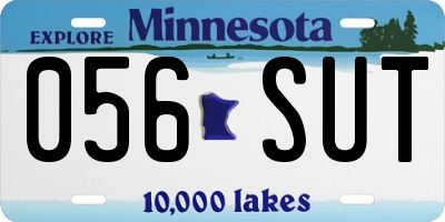 MN license plate 056SUT