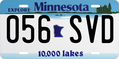 MN license plate 056SVD