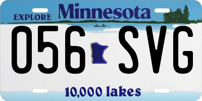 MN license plate 056SVG