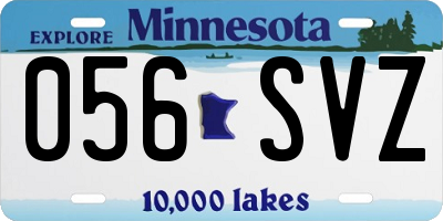 MN license plate 056SVZ