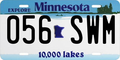 MN license plate 056SWM