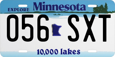 MN license plate 056SXT