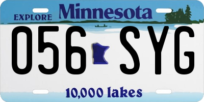 MN license plate 056SYG