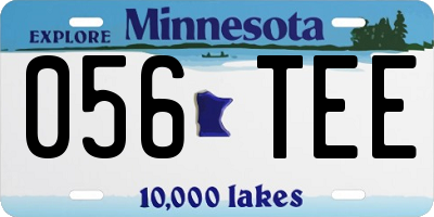 MN license plate 056TEE