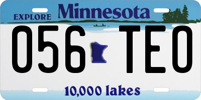MN license plate 056TEO
