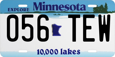 MN license plate 056TEW