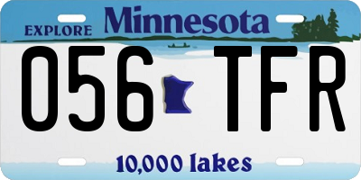 MN license plate 056TFR