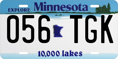 MN license plate 056TGK