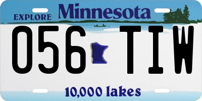 MN license plate 056TIW