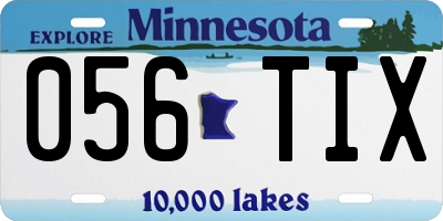 MN license plate 056TIX