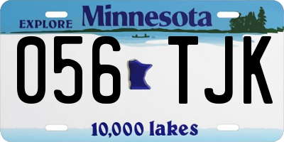 MN license plate 056TJK