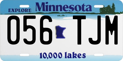 MN license plate 056TJM