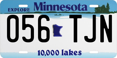 MN license plate 056TJN