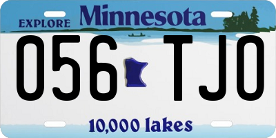 MN license plate 056TJO