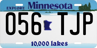 MN license plate 056TJP