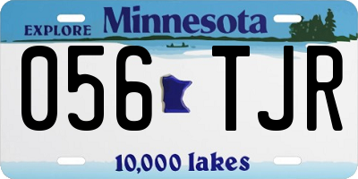 MN license plate 056TJR