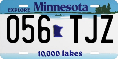 MN license plate 056TJZ