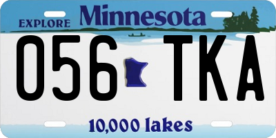 MN license plate 056TKA