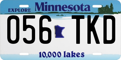 MN license plate 056TKD