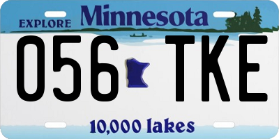 MN license plate 056TKE