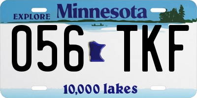 MN license plate 056TKF