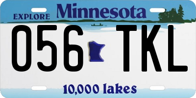 MN license plate 056TKL