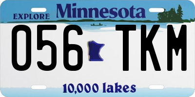 MN license plate 056TKM