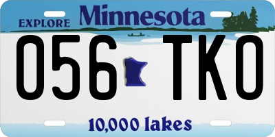 MN license plate 056TKO