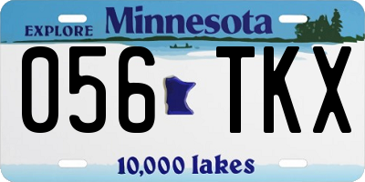MN license plate 056TKX