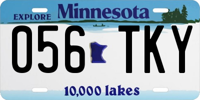 MN license plate 056TKY