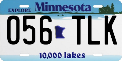 MN license plate 056TLK