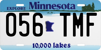 MN license plate 056TMF