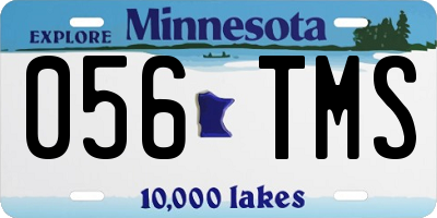 MN license plate 056TMS