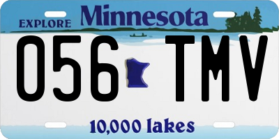 MN license plate 056TMV