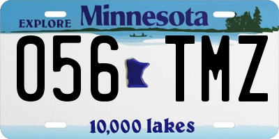 MN license plate 056TMZ