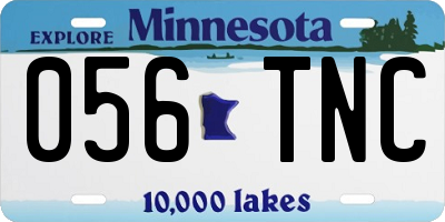 MN license plate 056TNC