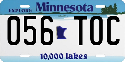 MN license plate 056TOC