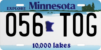 MN license plate 056TOG