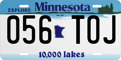 MN license plate 056TOJ