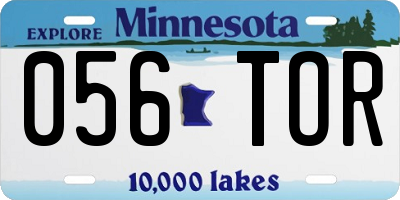 MN license plate 056TOR