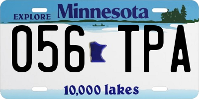 MN license plate 056TPA