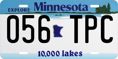 MN license plate 056TPC
