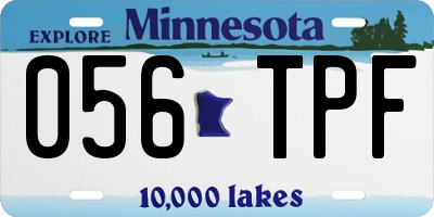 MN license plate 056TPF