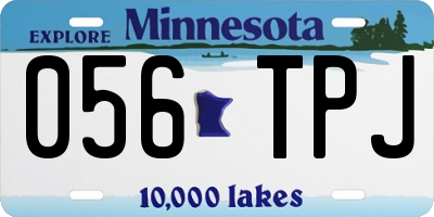 MN license plate 056TPJ