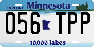 MN license plate 056TPP