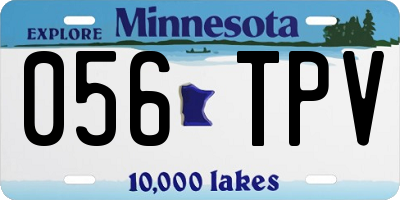 MN license plate 056TPV