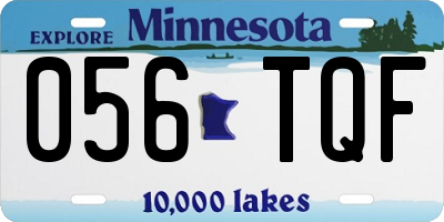 MN license plate 056TQF