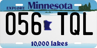 MN license plate 056TQL